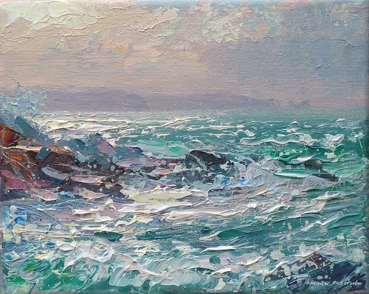 Mark Preston - morning sunlight, towards land's end
